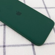 Чохол Silicone Case Square Full Camera Protective (AA) Для Apple iPhone 11 Pro Max (Зелений / Dark green)