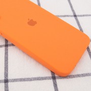 Чохол Silicone Case Square Full Camera Protective (AA) Для Apple iPhone 11 Pro Max (Помаранчевий / Papaya )