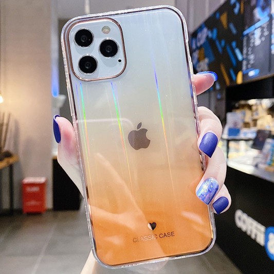 TPU + Glass чохол Aurora Classic для Apple iPhone 11 Pro Max (Помаранчевий) - зображення 1 