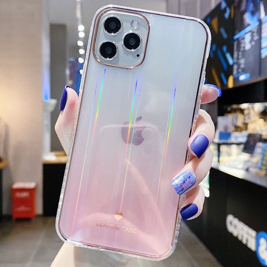 TPU + Glass чохол Aurora Classic для Apple iPhone 11 Pro Max (Рожевий) - зображення 1 