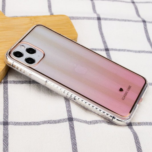 TPU + Glass чохол Aurora Classic для Apple iPhone 11 Pro Max (Рожевий) - зображення 2 