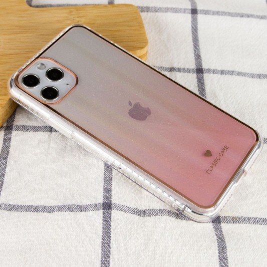 TPU + Glass чохол Aurora Classic для Apple iPhone 11 Pro Max (Рожевий) - зображення 3 