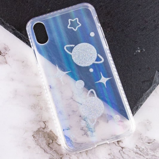TPU + Glass чохол Aurora Space для Apple iPhone X / XS (планети) - зображення 1 