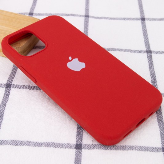 Чохол Silicone Case Full Protective (AA) Для Apple iPhone 12 Pro / 12 (6.1"") (Червоний / Dark Red) - зображення 1 