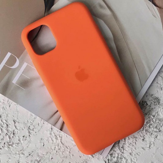 Чохол Silicone Case Full Protective (AA) Для Apple iPhone 12 Pro / 12 (6.1"") (Помаранчевий / Kumquat) - зображення 1 