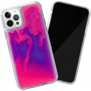 Неоновий чохол Neon Sand glow in the dark для Apple iPhone 12 Pro Max (6.7"") (фіолетовий / рожевий)