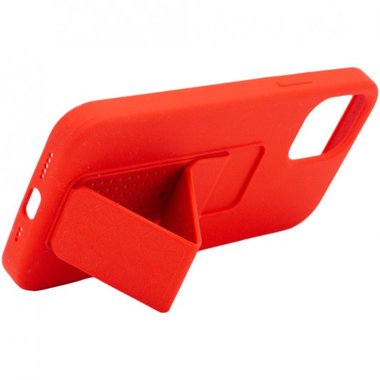 Чохол Silicone Case Hand Holder для Apple iPhone 12 Pro / 12 (6.1"") (Червоний / Red) - зображення 3 
