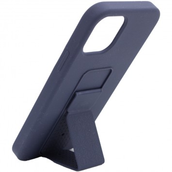 Чохол Silicone Case Hand Holder для Apple iPhone 12 Pro / 12 (6.1"") (Темно-синій / Midnight blue) - Чохли для iPhone 12 - зображення 1 