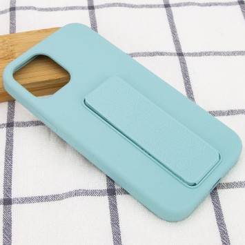 Чохол Silicone Case Hand Holder для Apple iPhone 12 Pro Max (6.7"") (Бірюзовий / Ice Blue) - Чохли для iPhone 12 Pro Max - зображення 4 
