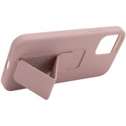 Чохол Silicone Case Hand Holder для Apple iPhone 12 Pro Max (6.7"") (рожевий / Pink Sand)