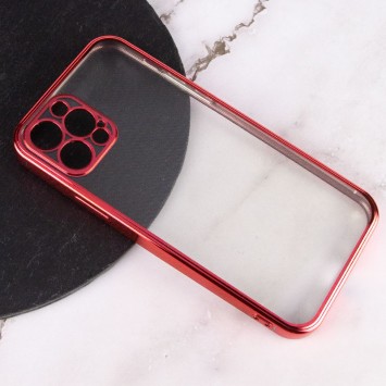 Прозорий силіконовий чохол з глянцевою окантовкою Full Camera Для Apple iPhone 12 Pro (6.1"") (Червоний) - Чохли для iPhone 12 Pro - зображення 1 