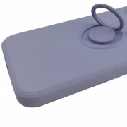 Чохол TPU Candy Ring Full Camera Для Apple iPhone 12 Pro Max (6.7"") (Сірий / Lavender)