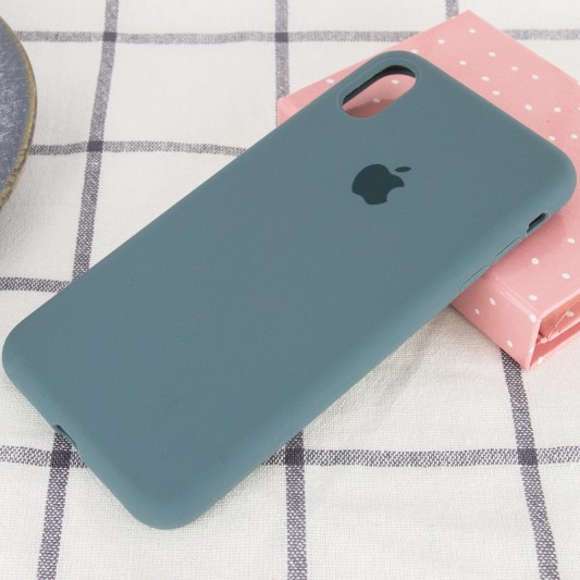 Чохол Silicone Case Full Protective (AA) Для Apple iPhone XS Max ( Зелений / Pine green) - зображення 1 