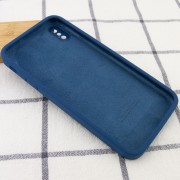 Чохол Silicone Case Square Full Camera Protective (AA) Для Apple iPhone XS Max ( Синій / Navy blue)