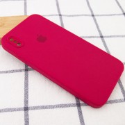 Чохол Silicone Case Square Full Camera Protective (AA) Для Apple iPhone XS Max ( Червоний / Rose Red)