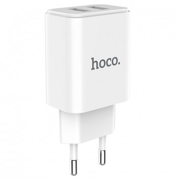 Зарядний пристрій Hoco C62A Victoria 2.1A 2USB (white) - Мережеві ЗП (220 В) - зображення 1 