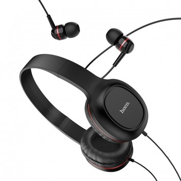 Навушники Hoco W24 (Чорно - червоний) - Провідні навушники - зображення 1 