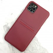 Шкіряна накладка для iPhone 11 Pro (5.8") G-Case Cardcool Series (Червоний)