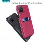 Шкіряна накладка для iPhone 11 Pro (5.8") G-Case Cardcool Series (Червоний)