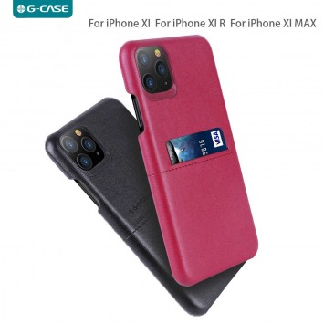 Шкіряна накладка для iPhone 11 Pro (5.8") G-Case Cardcool Series (Червоний) - Чохли для iPhone 11 Pro - зображення 3 