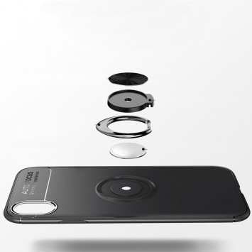 TPU чохол для Apple iPhone XR Deen ColorRing під Магнітний тримач (opp) (Чорний / Чорний) - Чохли для iPhone XR - зображення 4 