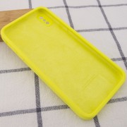 Чохол Silicone Case Square Full Camera Protective (AA) для iPhone XS (Жовтий / Bright Yellow)