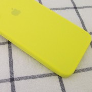 Чохол для Apple iPhone XR Silicone Case Square Full Camera Protective (AA) (Жовтий / Bright Yellow)