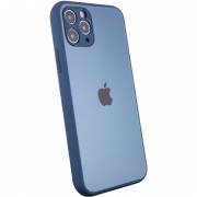 TPU + Glass чохол Matte Candy Full camera для iPhone 11 Pro Max (Синій)