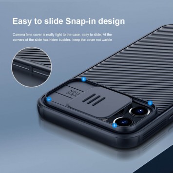 Карбонова накладка для iPhone 12 Pro Max Nillkin CamShield Pro Magnetic (Чорний) - Чохли для iPhone 12 Pro Max - зображення 6 