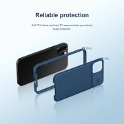 Карбонова накладка для iPhone 12 Pro Max Nillkin CamShield Pro Magnetic (Синій)