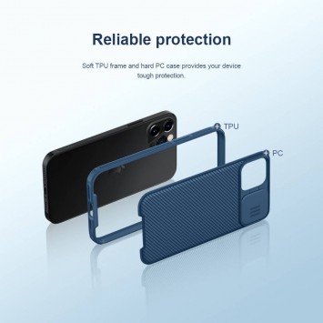 Карбонова накладка для iPhone 12 Pro Max Nillkin CamShield Pro Magnetic (Синій) - Чохли для iPhone 12 Pro Max - зображення 3 