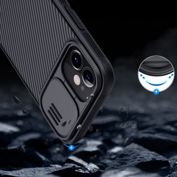 Карбонова накладка Nillkin CamShield Pro Magnetic для iPhone 12 mini (чорний) - Чохли для iPhone 12 mini - зображення 3 