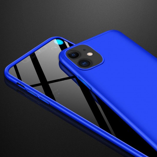 Пластикова накладка GKK LikGus 360 градусів (opp) для Apple iPhone 12 (6.1 "") (Синій) - зображення 2 