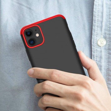 Пластикова накладка GKK LikGus 360 градусів (opp) для Apple iPhone 12 (6.1 "") (Чорний / Червоний) - Чохли для iPhone 12 Pro - зображення 3 