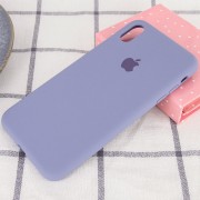 Чохол Silicone Case Full Protective (AA) для Apple iPhone XR (Сірий / Lavender Gray)
