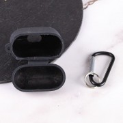 Силіконовий футляр з мікрофіброю для навушників Airpods 1/2 (Чорний / Black)
