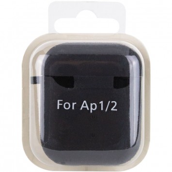 Силіконовий футляр з мікрофіброю для навушників Airpods 1/2 (Чорний / Black) - Apple AirPods - зображення 5 
