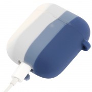 Силіконовий футляр Colorfull для навушників AirPods 1/2 (Білий / Синій)