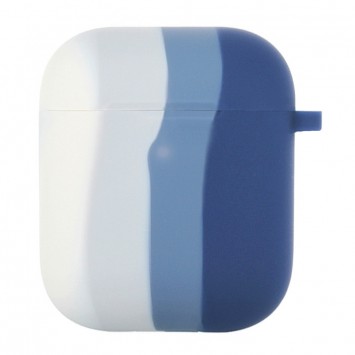 Силіконовий футляр Colorfull для навушників AirPods 1/2 (Білий / Синій) - Apple AirPods - зображення 2 