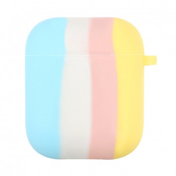 Силіконовий футляр Colorfull для навушників AirPods 1/2 (Блакитний / Жовтий) - Apple AirPods - зображення 1 