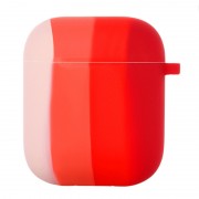 Силіконовий футляр Colorfull для навушників AirPods 1/2 (Рожевий / Червоний)