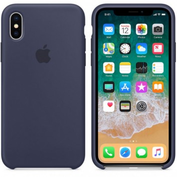 Чохол Silicone Case (AA) для Apple iPhone XS Max (6.5"") (Темний Синій / Midnight Blue) - Чохли для iPhone XS Max - зображення 1 