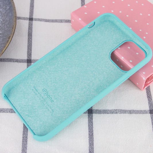 Чохол Silicone Case (AA) для Apple iPhone 11 (Бірюзовий / Marine Green) - зображення 2 