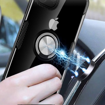 TPU+PC чохол Deen CrystalRing for Magnet (opp) для Apple iPhone 11 Pro (Безбарвний/Чорний) - Чохли для iPhone 11 Pro - зображення 1 
