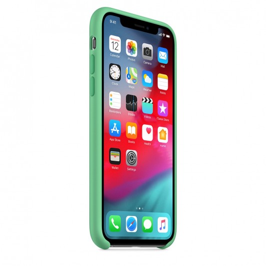 Чохол для iPhone XS Max Silicone Case (AA) (Зелений / Spearmint) - зображення 2 