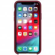 Чохол для iPhone XS Max Silicone Case (AA) (Бордовий / Maroon)