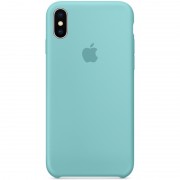 Чохол для iPhone X/XS Silicone Case (AA) (Бірюзовий / Marine Green)