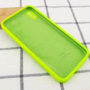 Чохол для iPhone XS Silicone Case Square Full Camera Protective (AA) (Салатовий / Neon green)