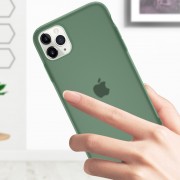 Силіконовий матовий напівпрозорий чохол для iPhone 11 Pro (5.8") (Зелений / Pine green)