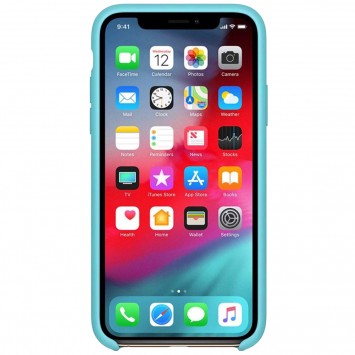 Чохол для Apple iPhone XS Max (6.5") Silicone Case without Logo (AA) (Бірюзовий / Ice Blue) - Чохли для iPhone XS Max - зображення 1 